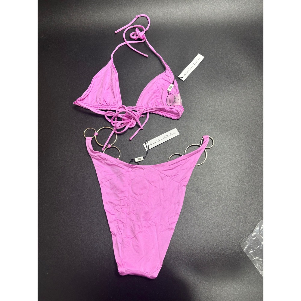 Monica Hansen Beachwear NWT Bikini Set Top/Bottom Orchid Pink Size Small - Picture 2 of 4